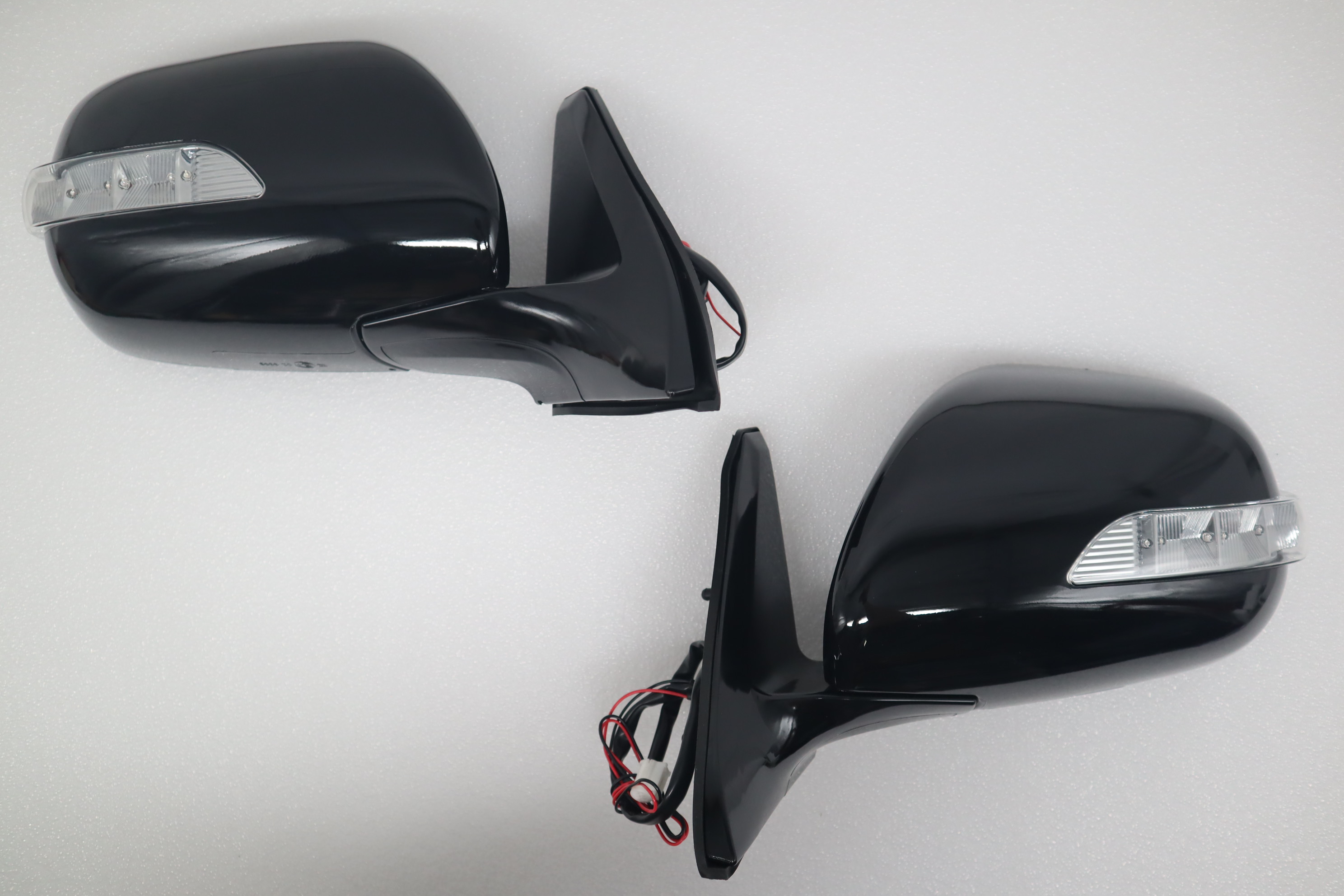 NEW Manual Fold LED Signal Side Mirror Black For 2003 04 05-2009