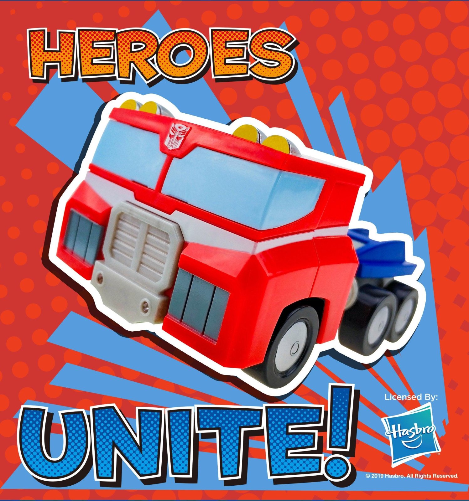 Yolopark Transformers Rescue Bots - 12CM Optimus Prime Friction Car w/ Light & Sound