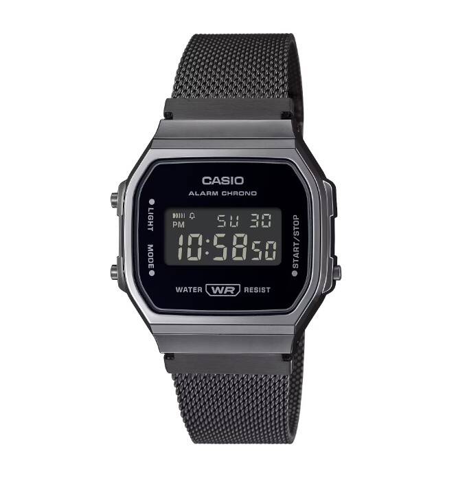 Casio A168WEMB-1B Unisex Black Digital Casual Wristwatch Watch Genuine
