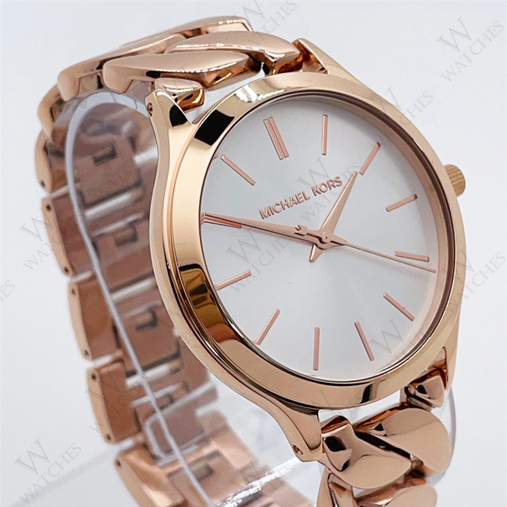 Michael Kors MK7473 Slim Runway Rose Gold Curb Link Bracelet