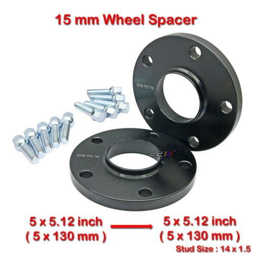 2pc 15mm 14x1.5 5x5.12 inch Hub Centric Wheel Spacer For Porsche Boxster Cayman
