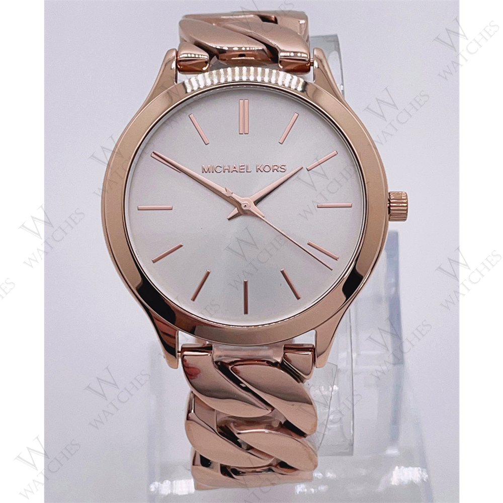 Michael Kors SLIM RUNWAYローズゴールド Oversized Slim Runway Rose Gold-Tone Watch | Michael Kors [US]