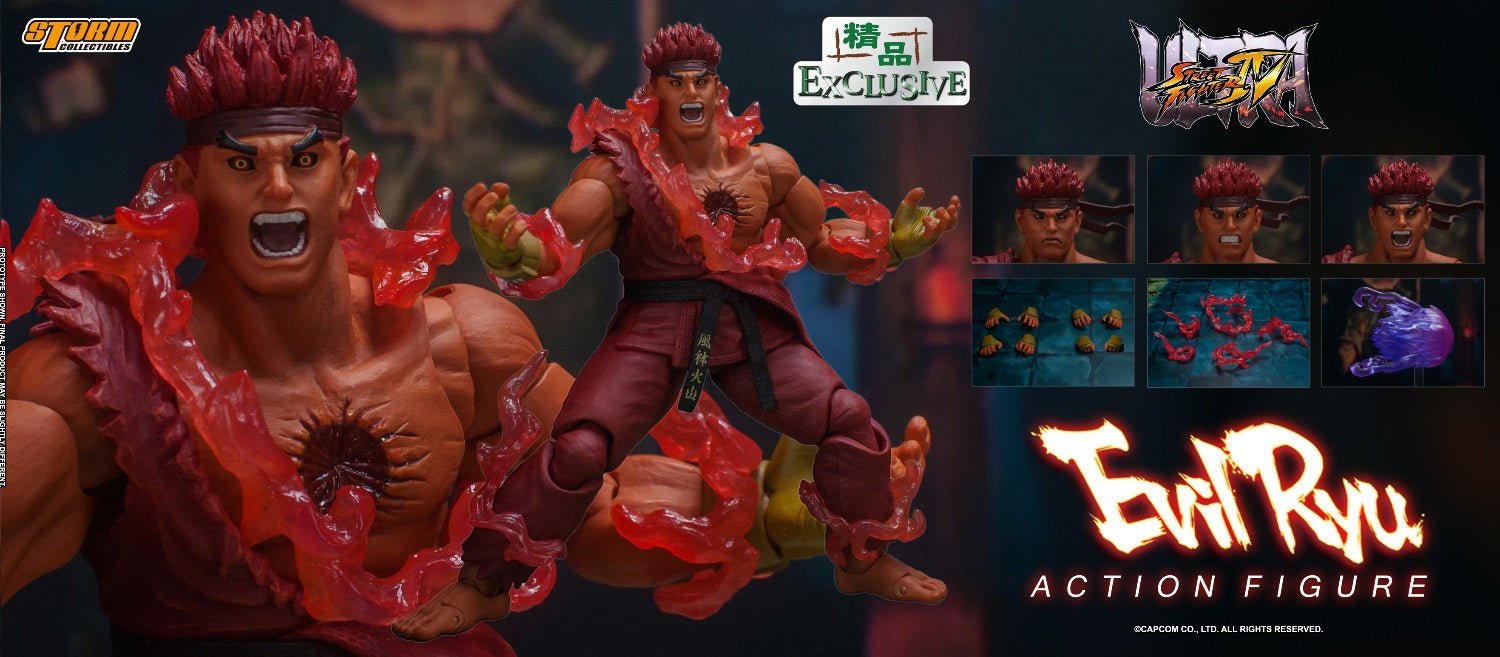 Storm Collectibles Evil Ryu Animes-pro Exclusive 1/12 Action Figure "Street Fighter IV Ultra"