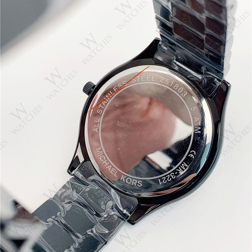 Michael Kors MK3221 Slim Runway Black Stainless Steel  display picture 3