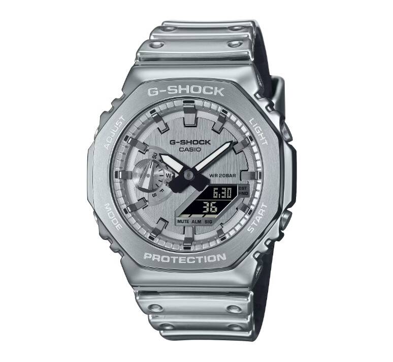 Casio GM-2100YM-8A G-Shock Men Silver Analog Digital Sports Wristwatch Watch