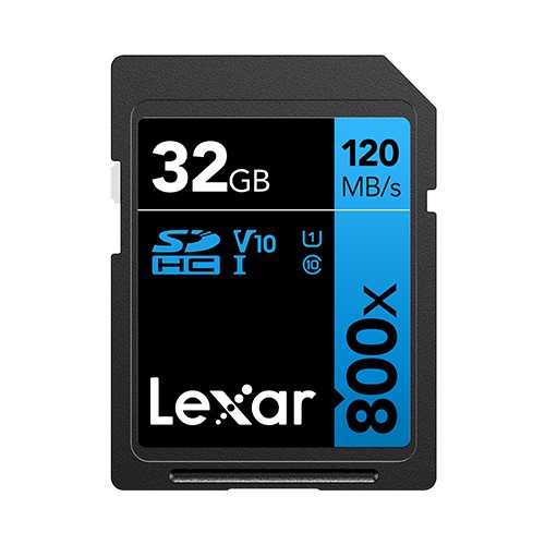 Lexar 800x 32GB SDHC Memory Card Class 10 V10 120MB/s Blue Series LSD0800032G-BNNNG