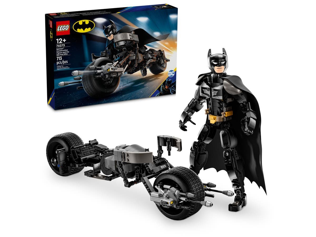 LEGO DC Batman 76273 Batman Construction Figure and the Bat-Pod Bike