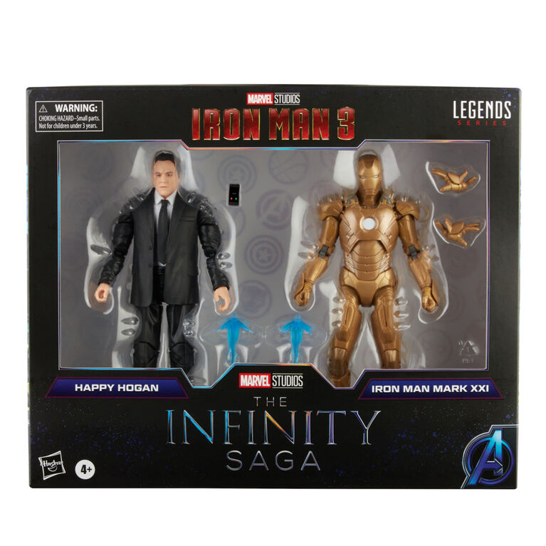 Hasbro Marvel Legends Series 6-Inch Happy Hogan And Iron Man Mark 21 XXI
