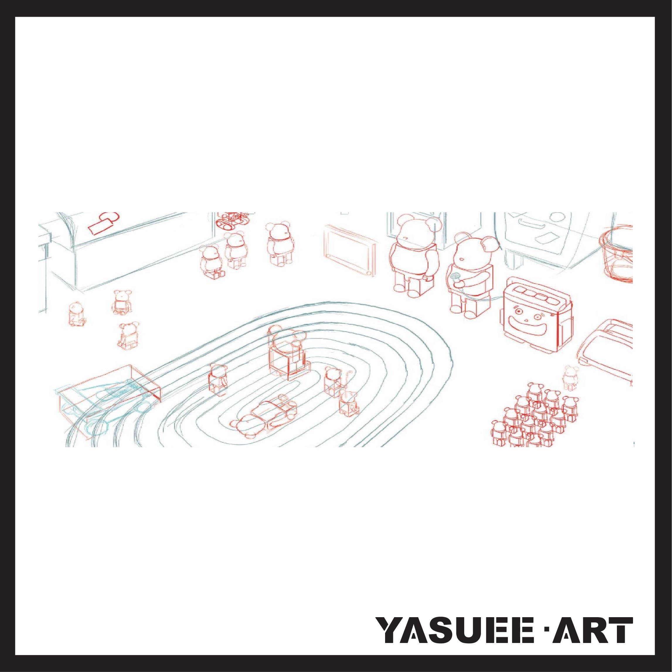 Yasuee Art x 小孩的元宇宙 簡約版 畫作 297 x 420 mm