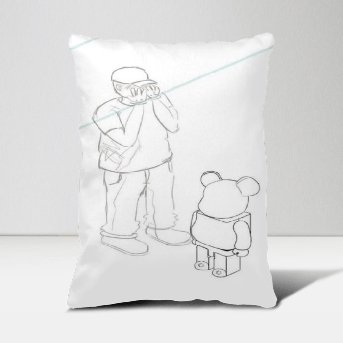 Yasuee Art x 害羞 簡約版 長形抱枕