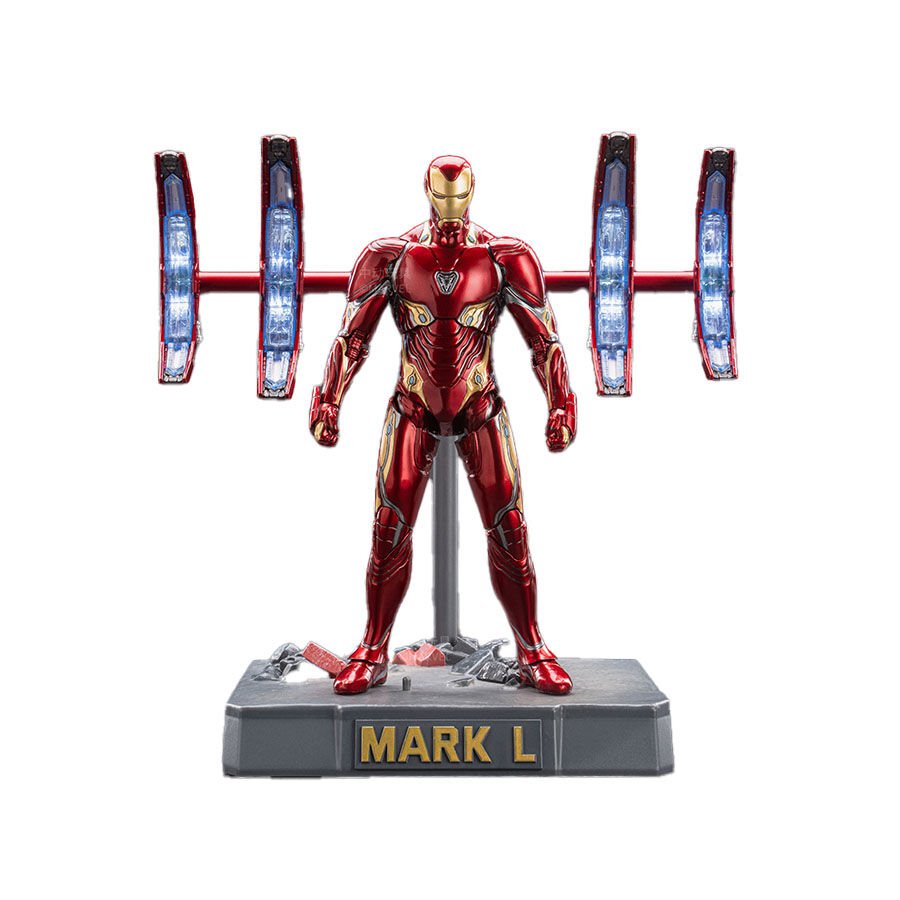 ZD Toys 1/10 Marvel Ironman Mark L MK50 Nano Floating Gun w/ Platform Set (Official Licensed Product)