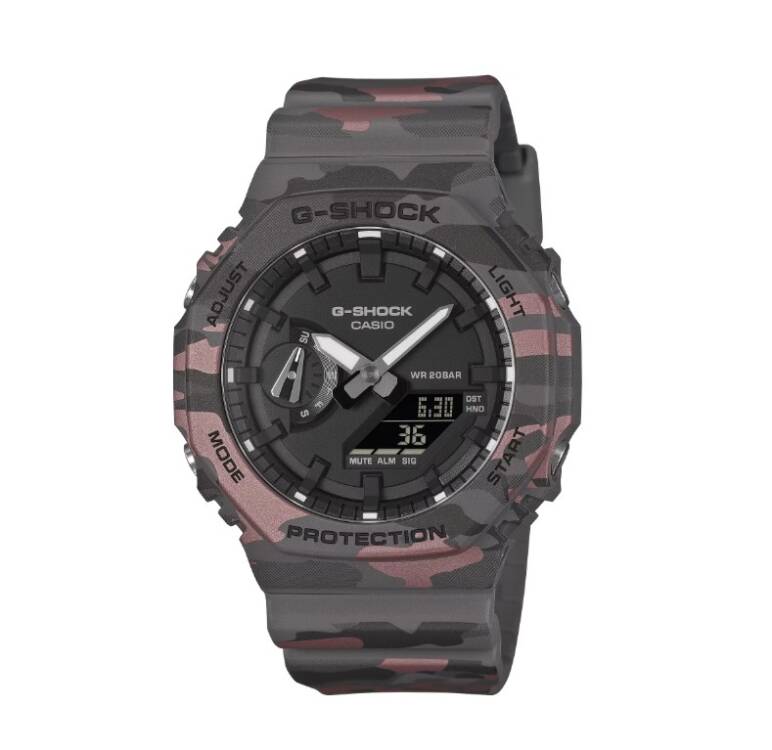 Casio GA-2100CM-8A G-Shock Men Camo Analog Digital Sports Wristwatch Watch
