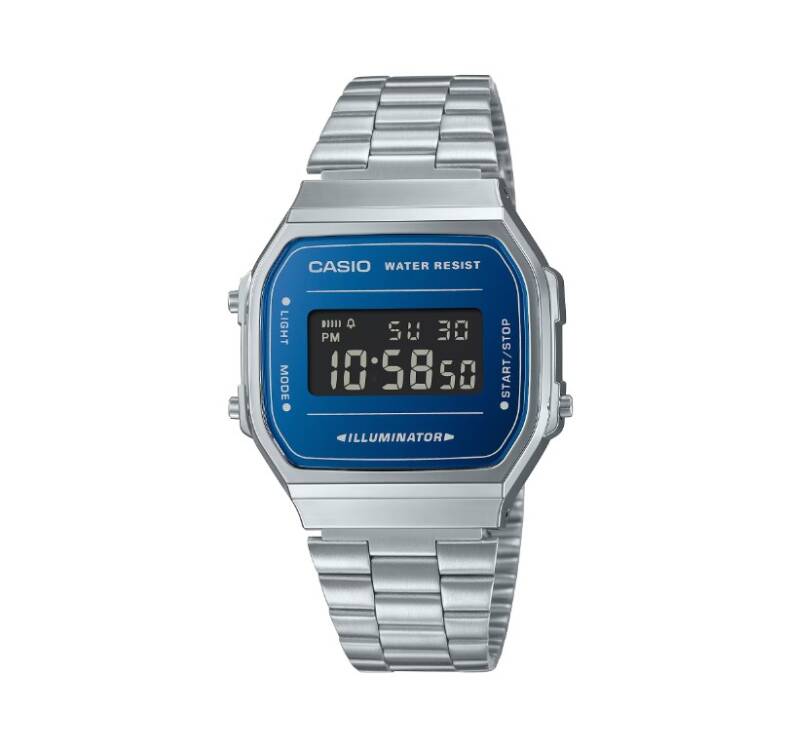 Casio A168WEM-2B Unisex Blue Digital Casual Wristwatch Watch Genuine