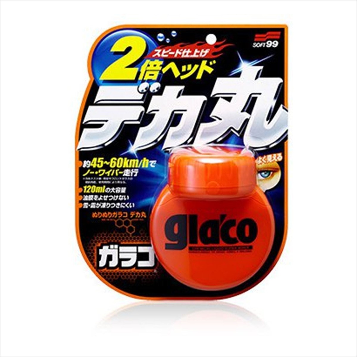 SOFT99 Glaco 04107 Liquid Wiper Glaco Roll On Large 120ml For Automotive Glass