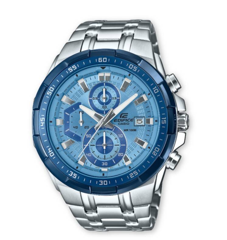 Casio EFR-539DE-2A Edifice Men Blue Analog Dress Wristwatch Watch Genuine
