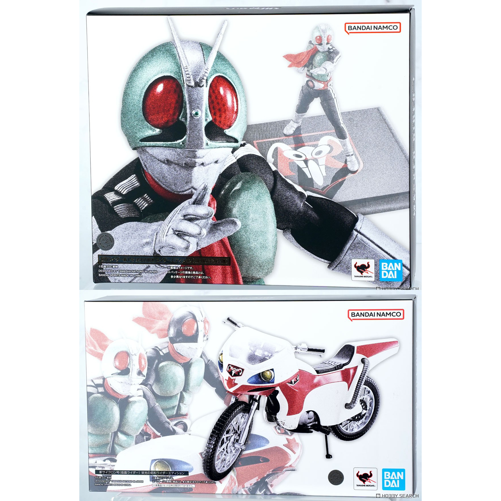 Bandai S.H.Figuarts Shinkocchou Kamen Rider New 1 & Cyclone Glorious Showa Set