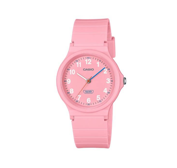 Casio LQ-24B-4B Women Red Analog Casual Wristwatch Watch Genuine