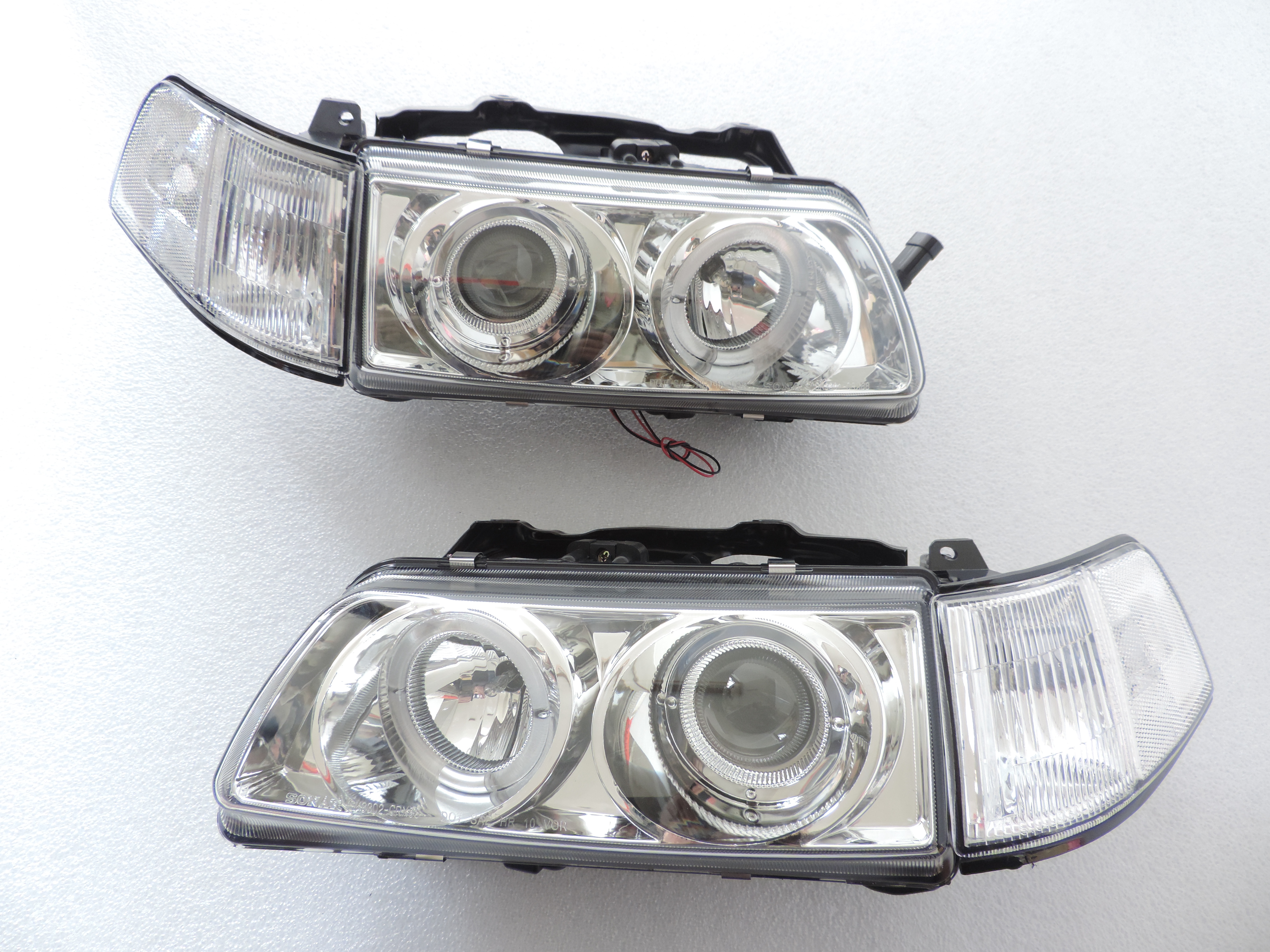 1990-1991 HONDA CIVIC 4DR PROJECTOR LED HEADLIGHTS + CLEAR CORNER