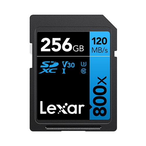 Lexar 800x 256GB SDXC Memory Card Class 10 V10 120MB/s Blue Series LSD0800256G-BNNNG