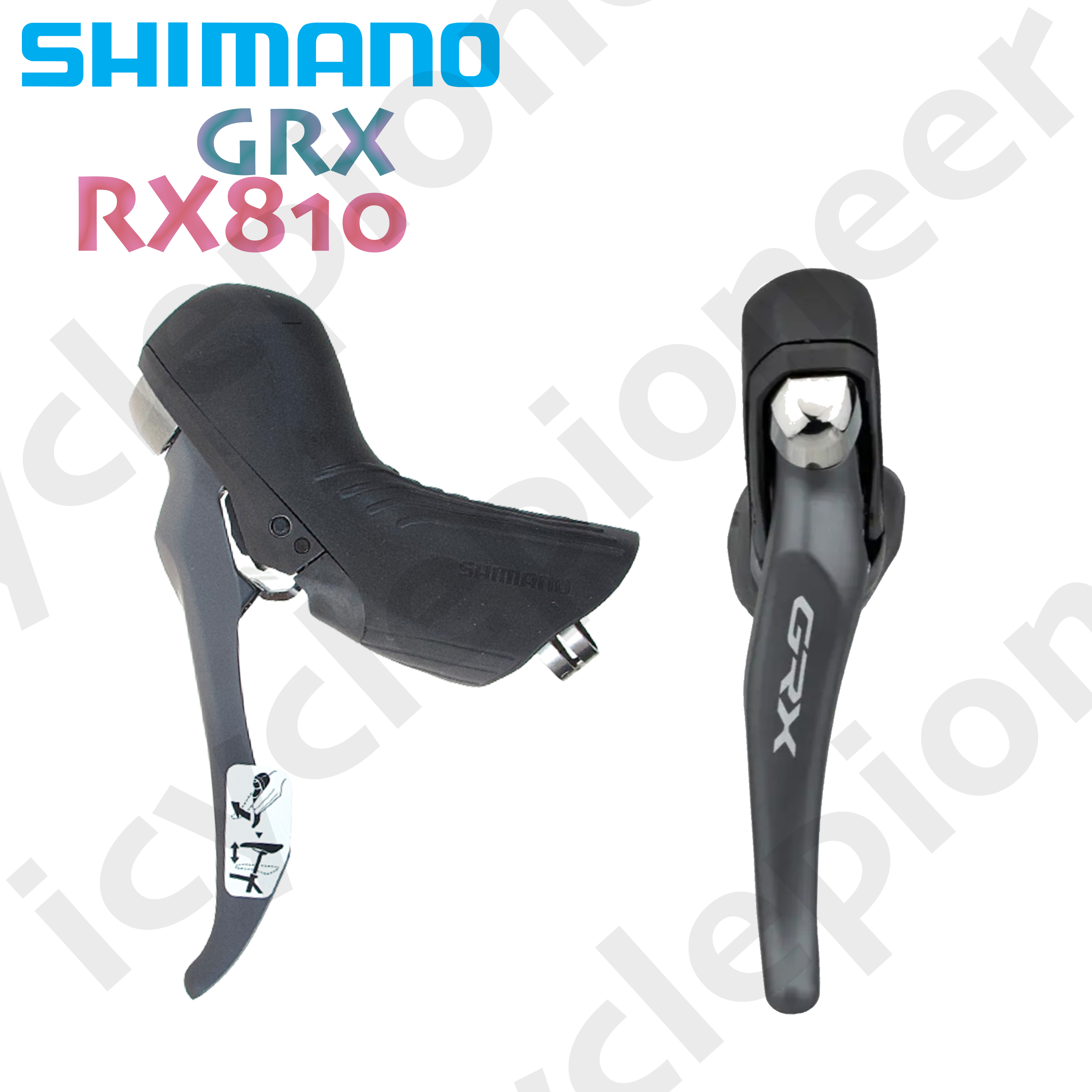 Shimano GRX ST-RX810 1x11 STI Lever Hydraulic Drop-Bar (dropper