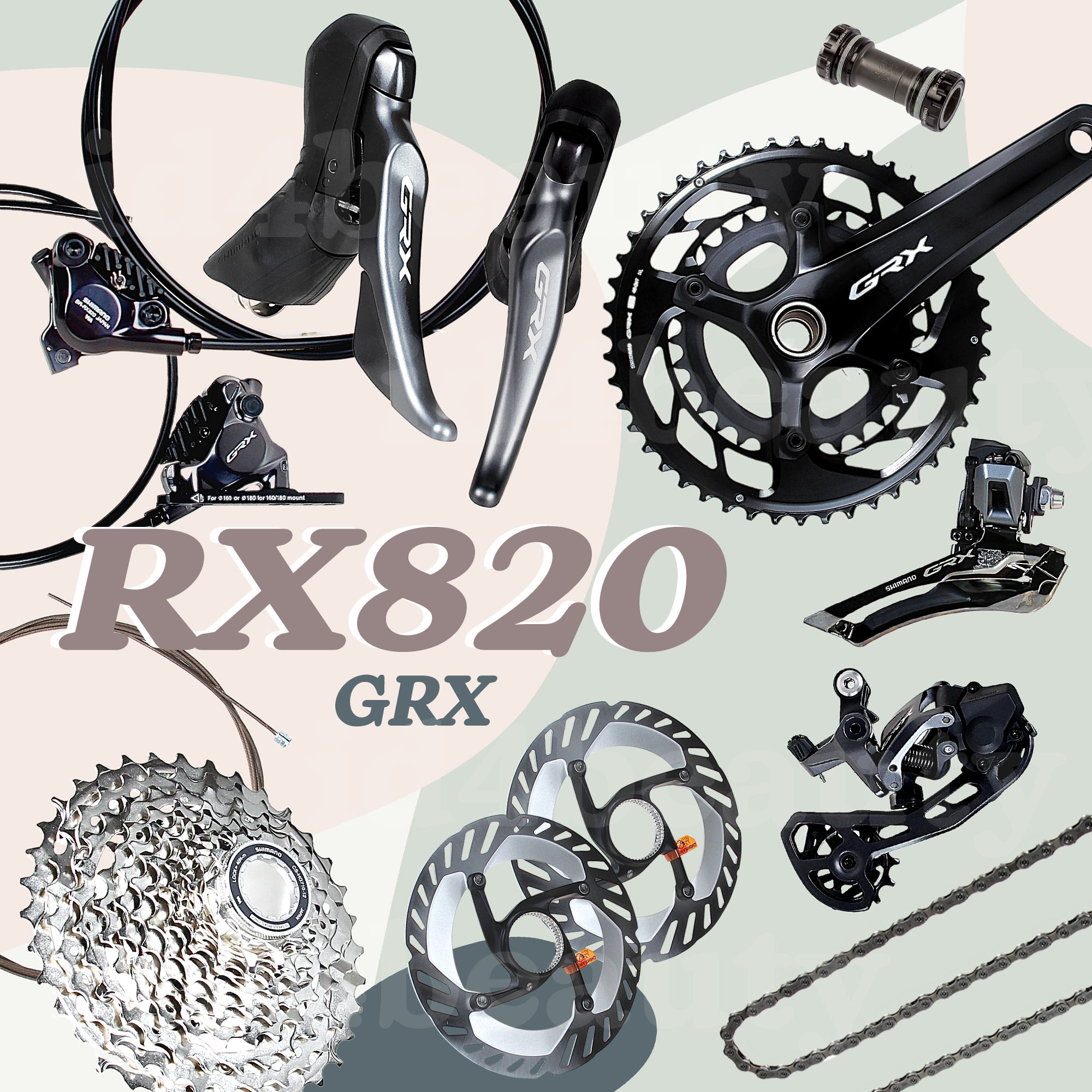 シマノ SHIMANO GRX FD-RX820 RD-RX820 2×12S NEW Shimano GRX RX820 2 x12 spd Road Gravel Bike Mechanical