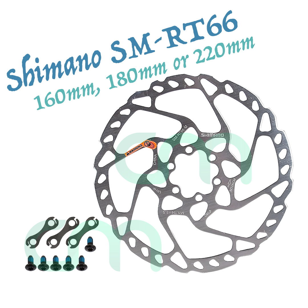 Shimano SLX Deore SM-RT66 6-Bolt Disc Brake Rotor Pair Set 160mm/180mm/220mm MTB