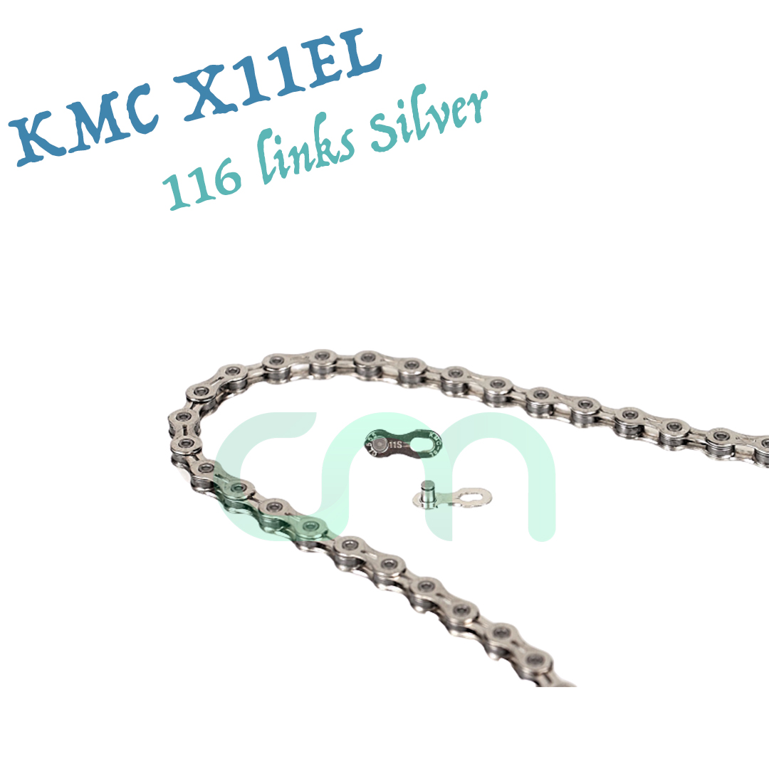 KMC X11EL 11SPD 116L (Silver) Bicycle Chain Fit SRAM Shimano Road MTB Bike