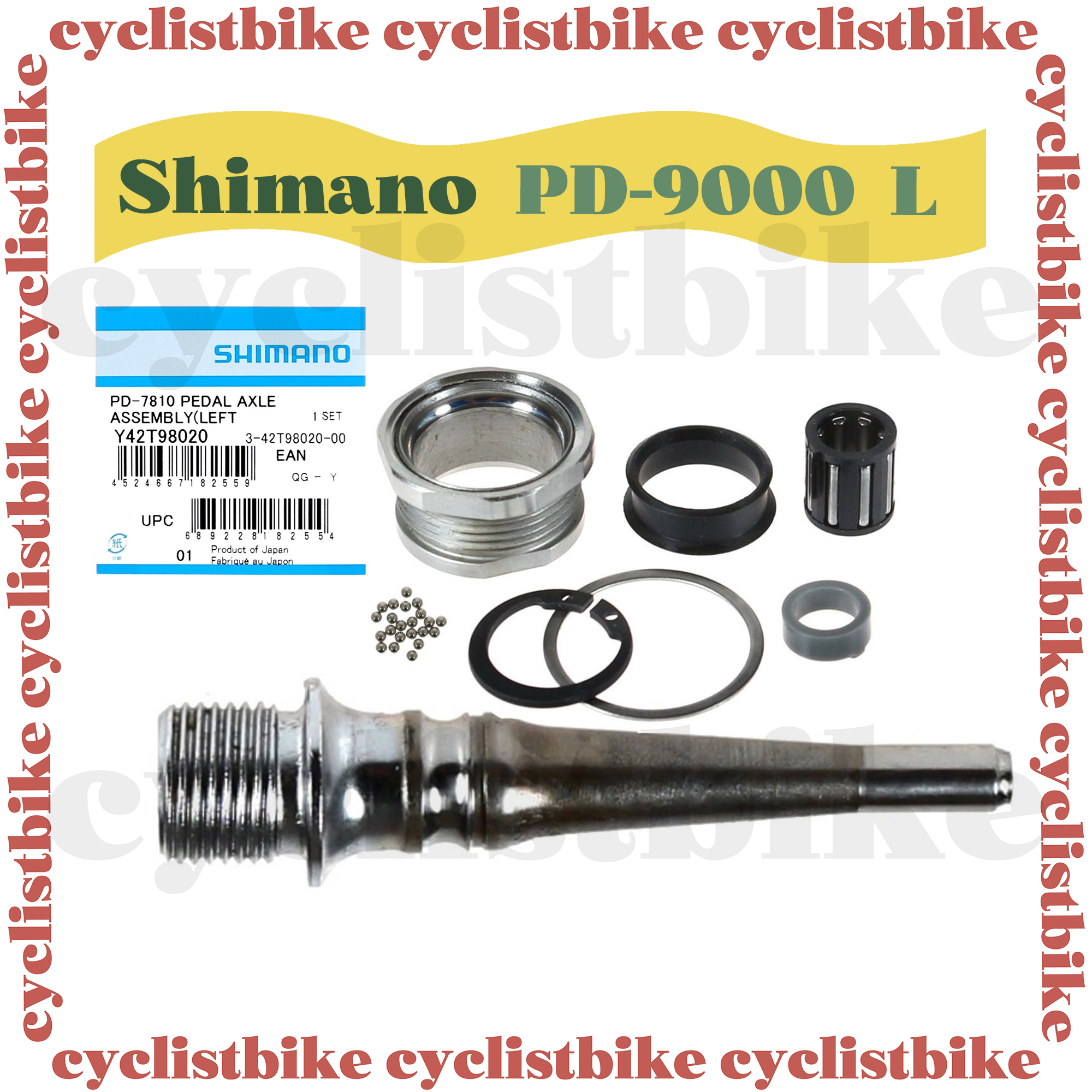 Shimano Dura Ace SPD-SL PD-9000 Pedal Axle Assembly Left NIB