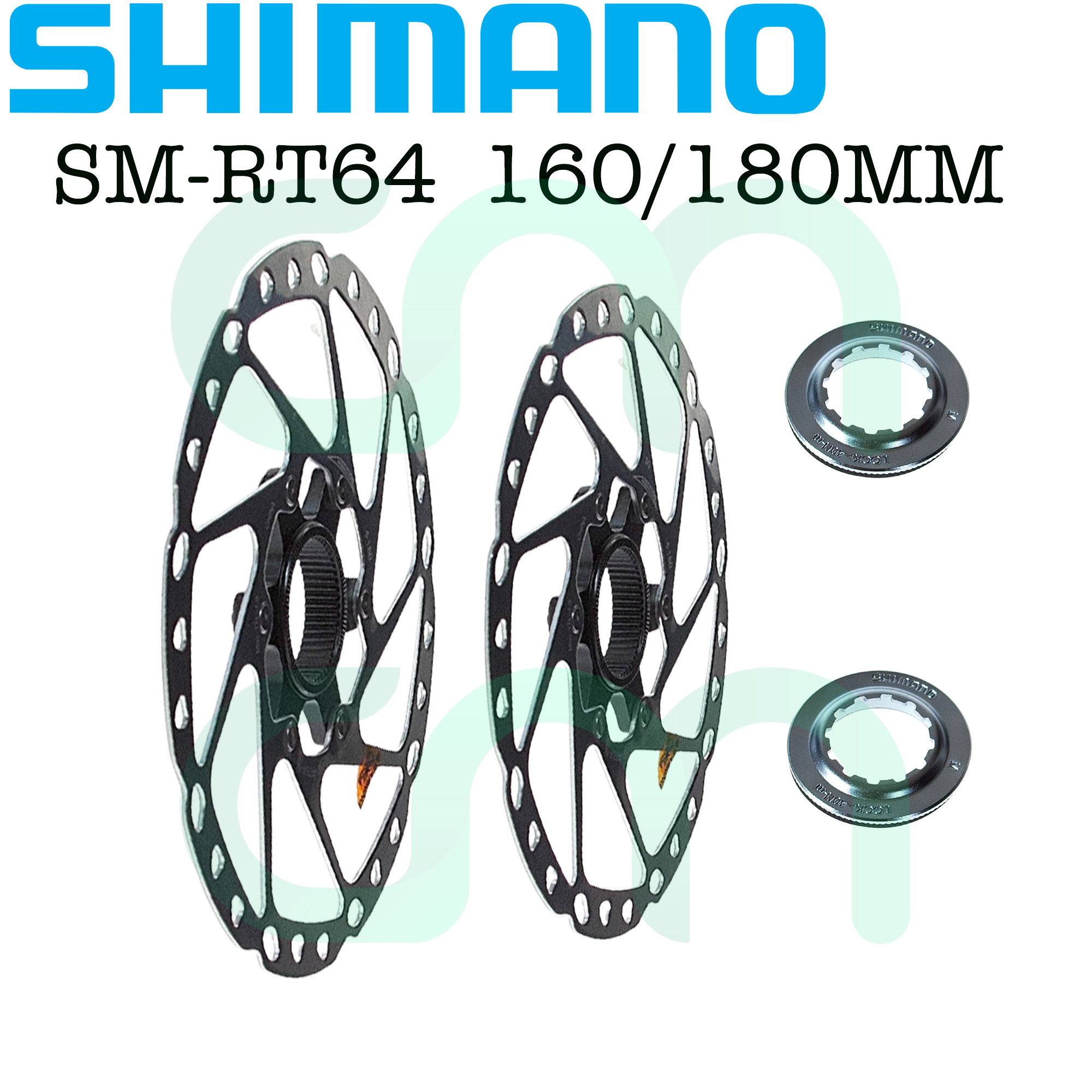NEW Shimano SM-RT64 Center Lock Disc Brake Rotor 160MM + 180MM OEM