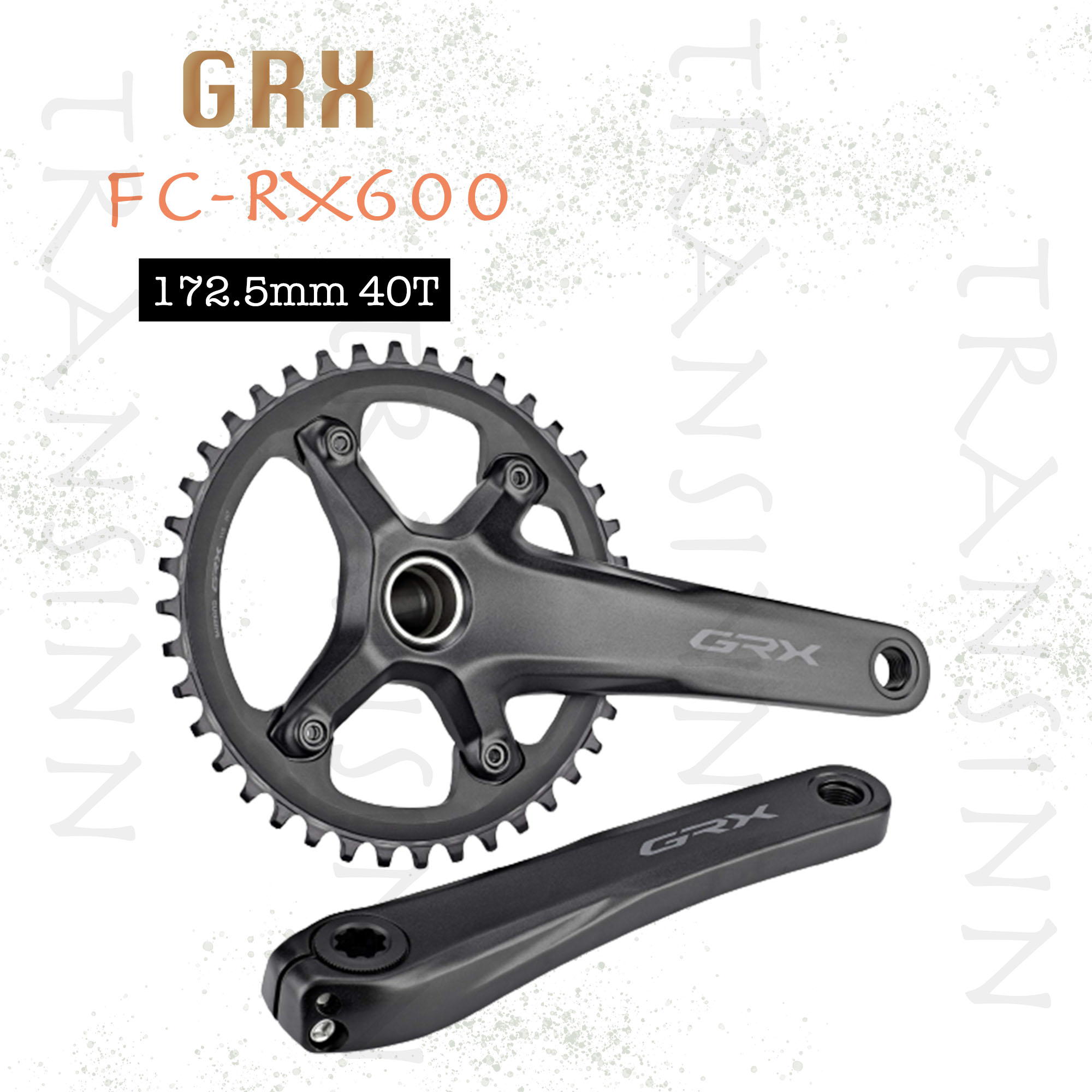 NEW Shimano GRX FC-RX600 Crankset 1x11Speed 172.5mm 40T wo
