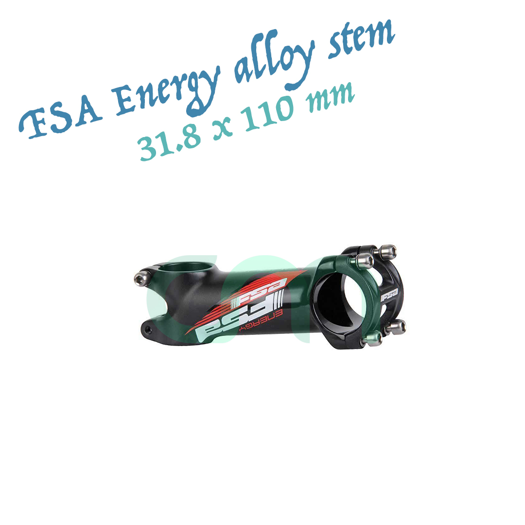 FSA Energy ALUMINUM Road/MTB Stem (31.8 x 110mm 6D) Black/Red OS-99 New