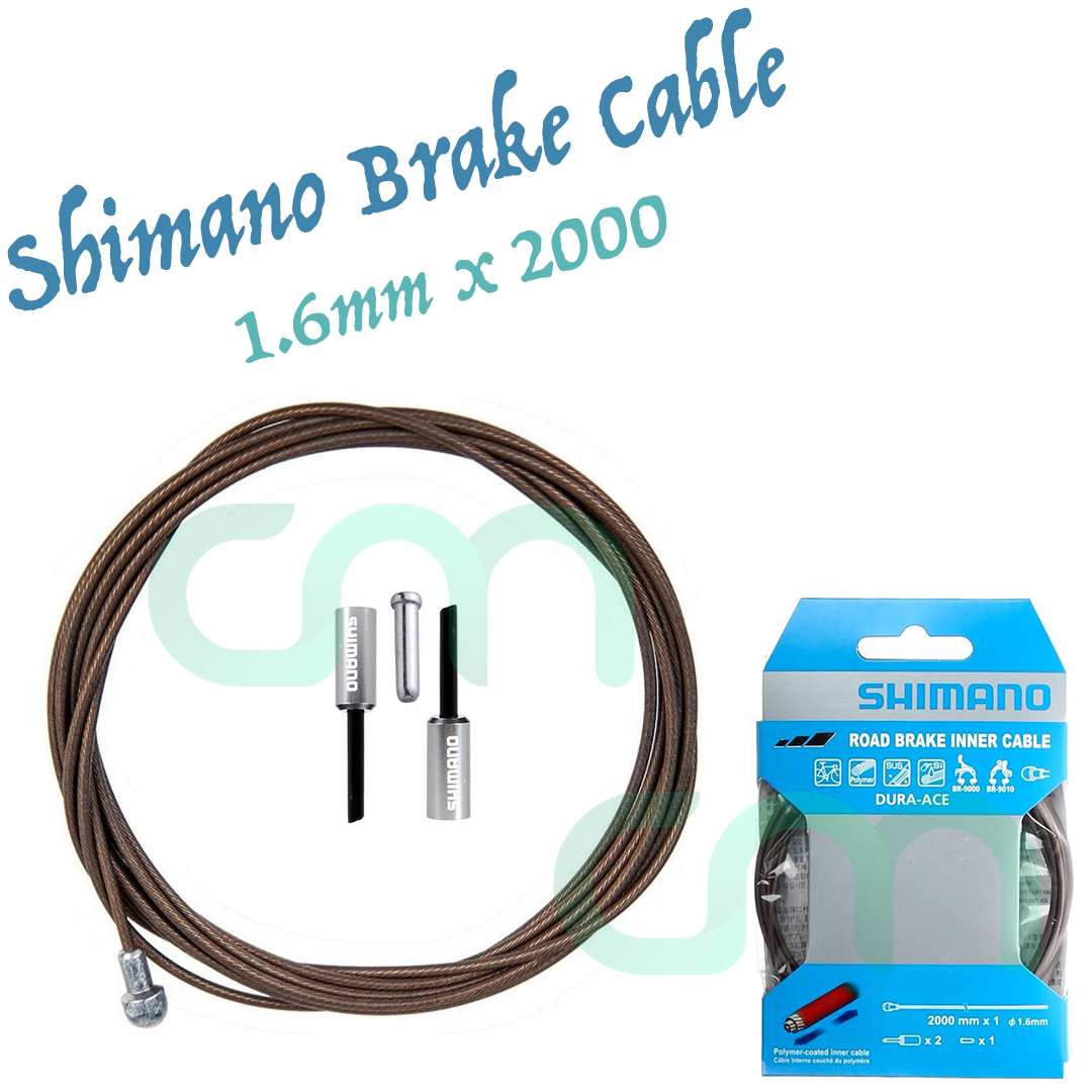 Shimano Road Brake Inner Cable Polymer Coated 2000mm (1.6mm) NIB Y8YZ98050