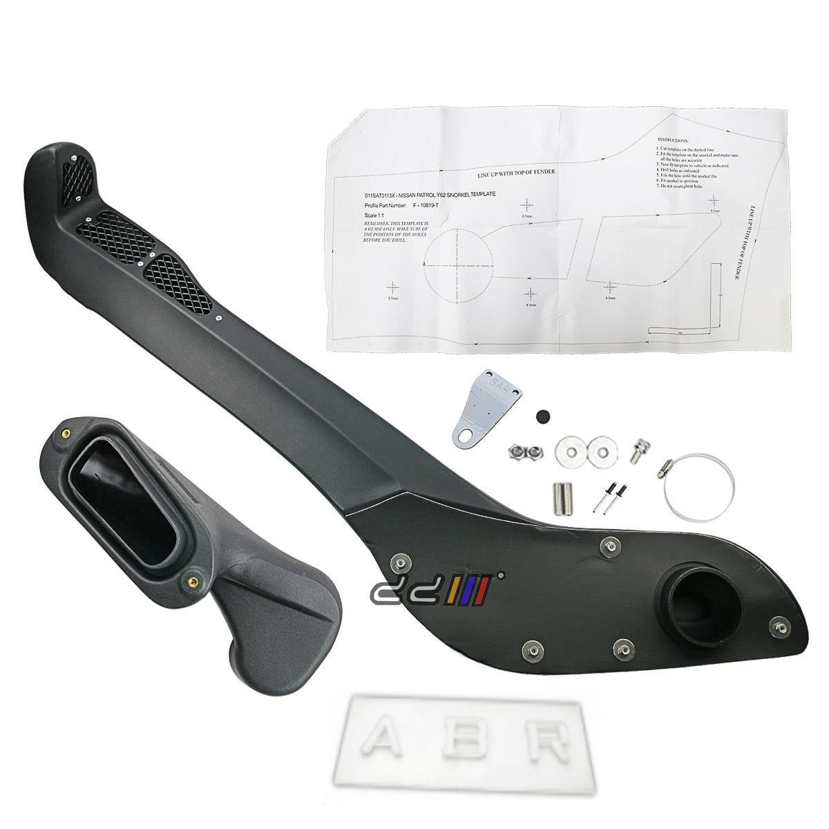 4x4 Vehicle Snorkel Kit For Nissan Patrol Y62 5.6L VK56DE Petrol V8 10-ON.