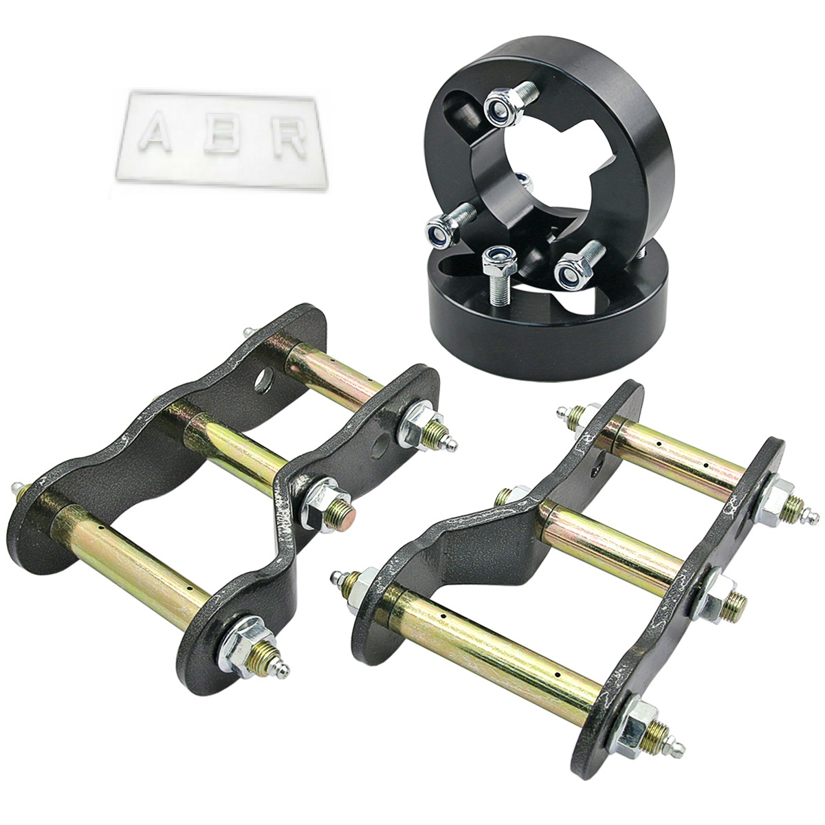 3" 35mm Front Strut Spacers + 2" Rear Lift Kit Shackles For Navara D40 05-15