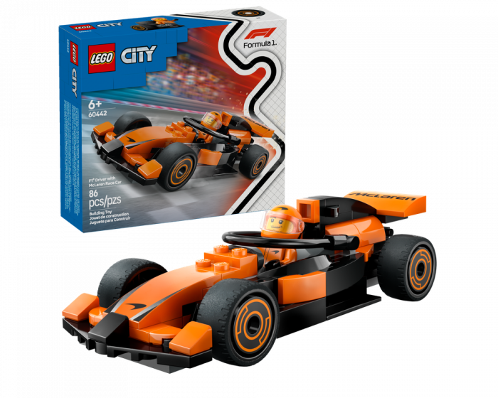 LEGO City 60442 F1 Driver with McLaren Race Car Building Set Toy