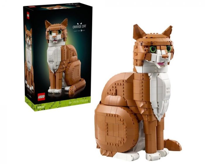 LEGO Ideas 21376 Orange Cat Building Set for Adults