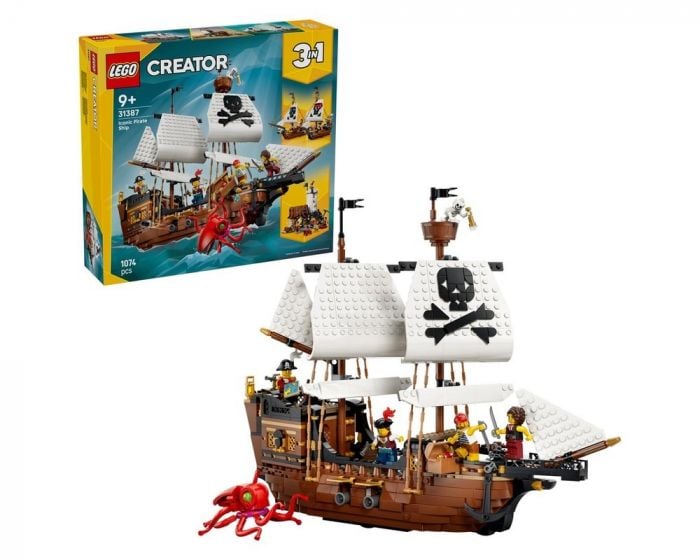 LEGO Creator 31387 Iconic Pirate Ship 3-in-1 Building Set