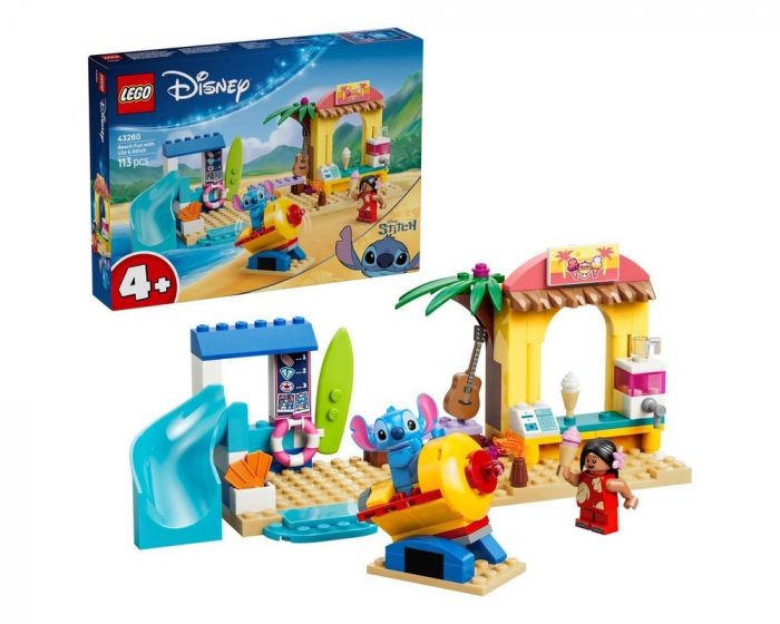 LEGO Disney 43280 Beach Fun with Lilo & Stitch Building Set