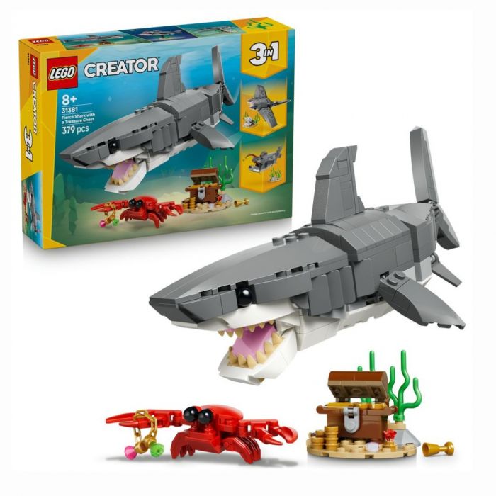 LEGO Creator 31381 Fierce Shark with Treasure Chest Building Set