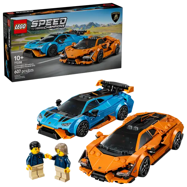 LEGO Speed Champions 77238 Lamborghini Revuelto & Huracán STO Building Set