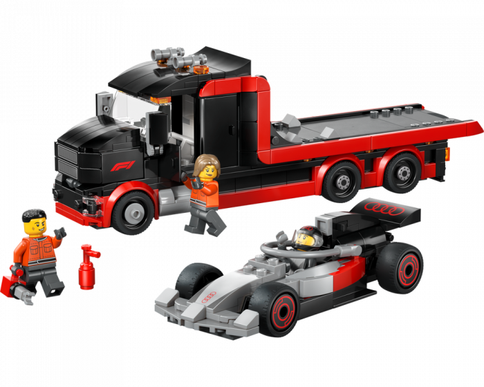 LEGO City 60493 F1 Display Truck with Audi F1 Race Car Building Set