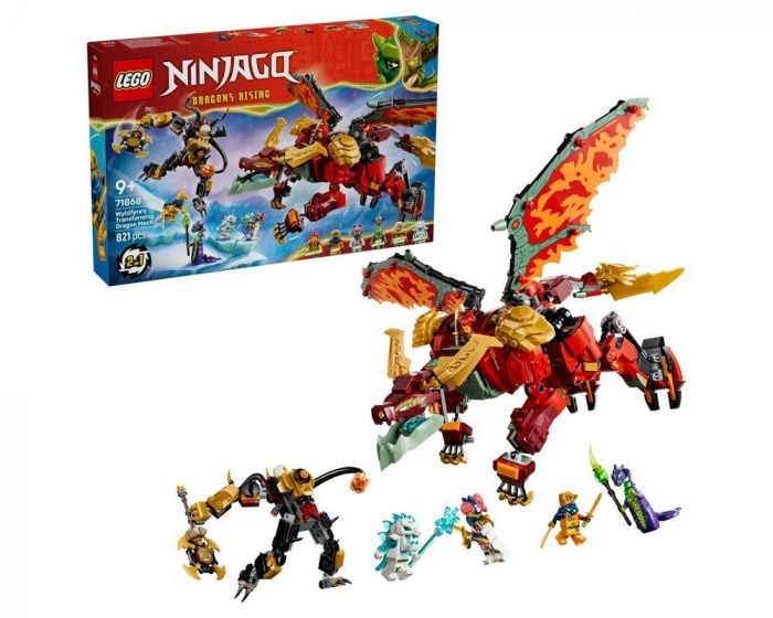 LEGO NINJAGO 71868 Wyldfyre's Transforming Dragon Mech Building Set