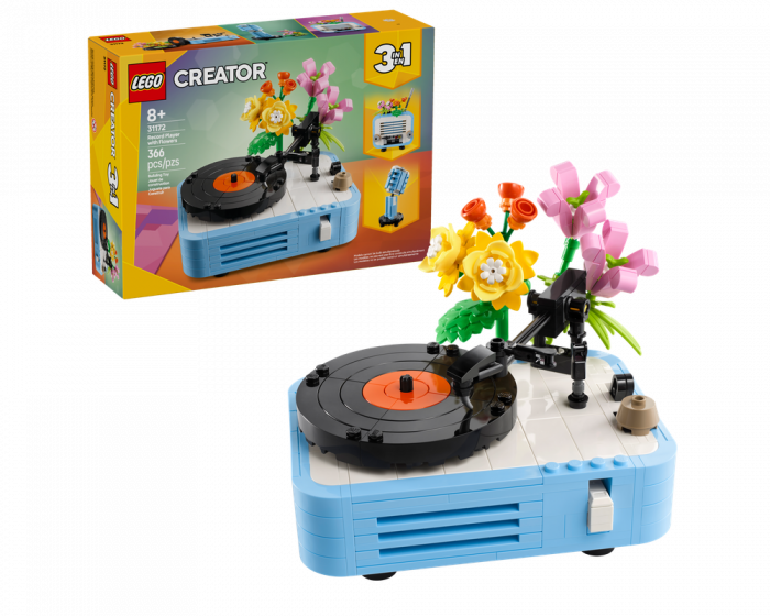 LEGO Creator 31172 Record Player with Flowers 3-in-1 Building Set