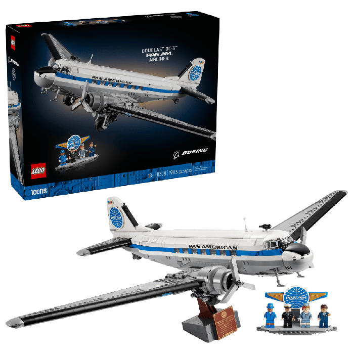 LEGO Icons 11378 Douglas DC-3 PAN AM Airliner Building Set