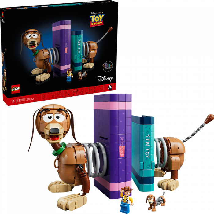 LEGO Disney 43301 Toy Story Slinky Dog Bookends Building Set Adults