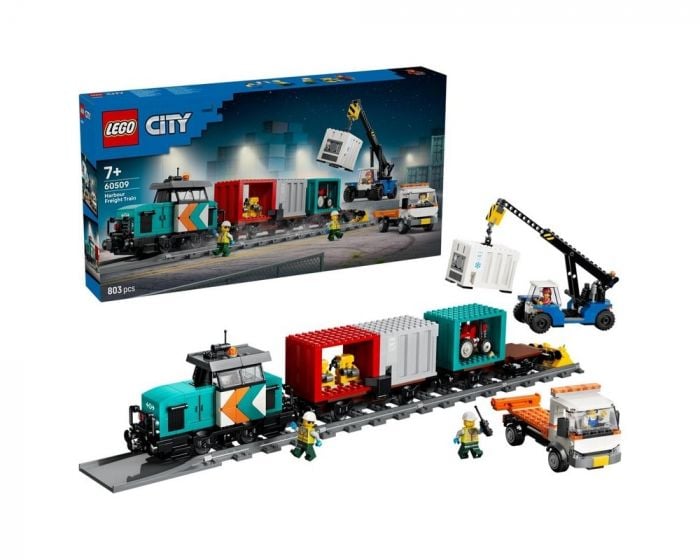 LEGO City 60509 Harbor Freight Train with Crane & Truck Building Set