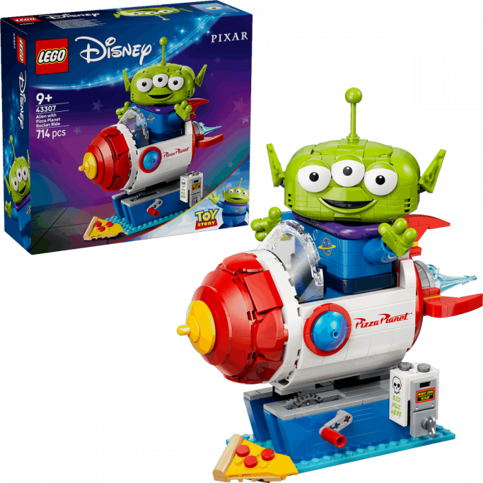 LEGO Disney 43307 Alien with Pizza Planet Rocket Ride Building Set