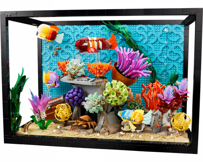 LEGO Icons 10366 Tropical Aquarium Adult Building Set Display Fish Tank