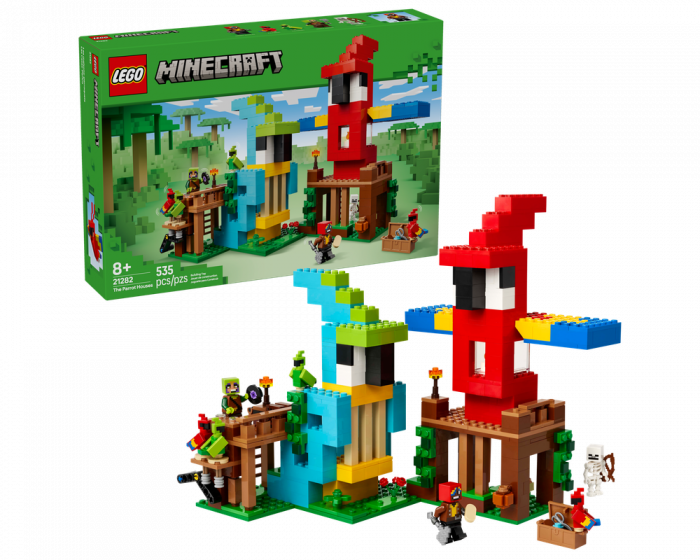LEGO Minecraft 21282 The Parrot Houses Building Set