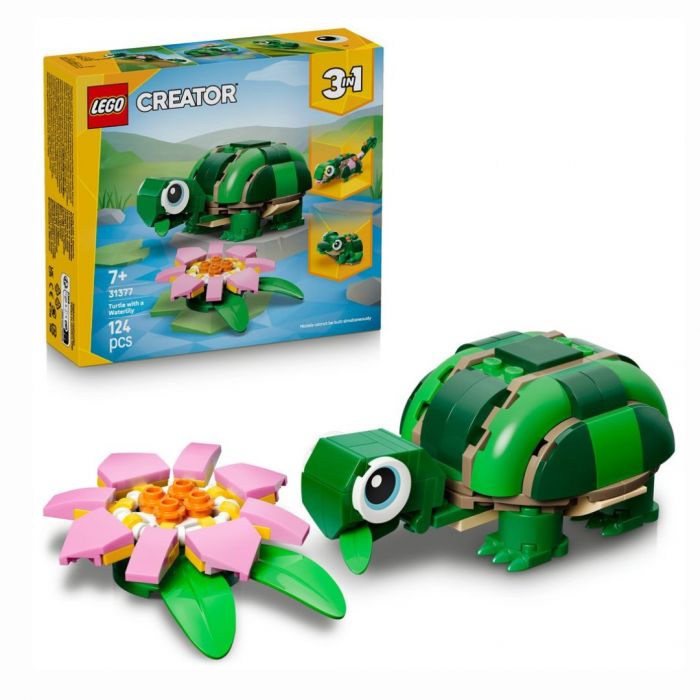 LEGO Creator 31377 Turtle with Water Lily Flower Building Toy